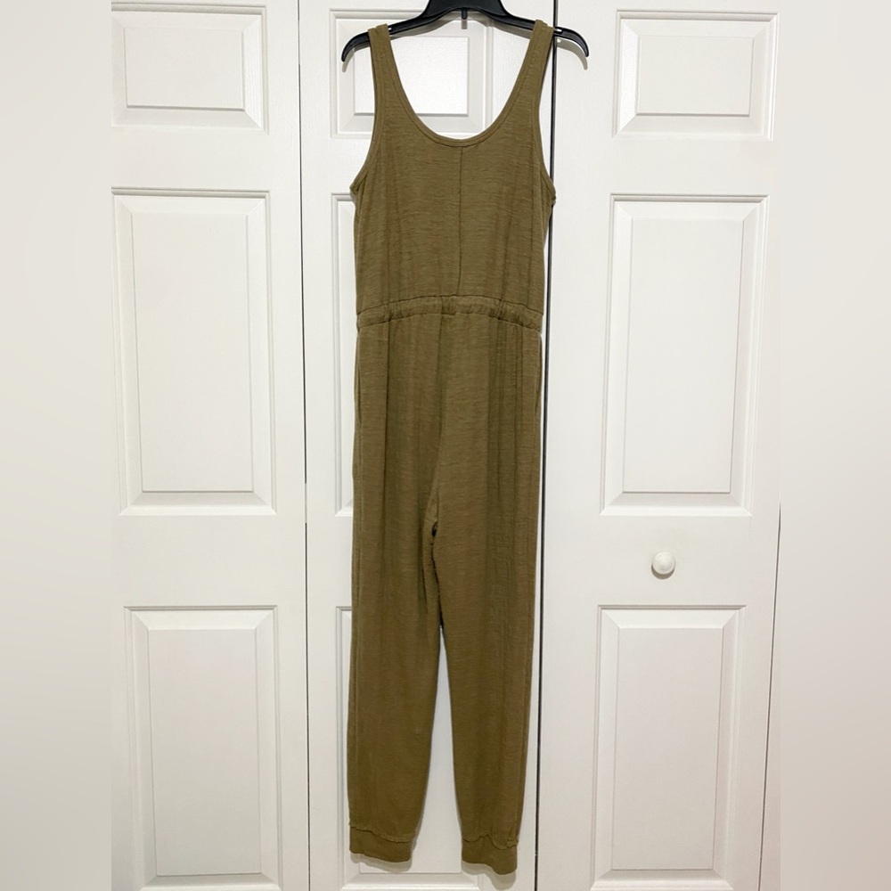 Free People FP Beach Bicoastal Olive Green Jumpsuit - Picture 2 of 6
